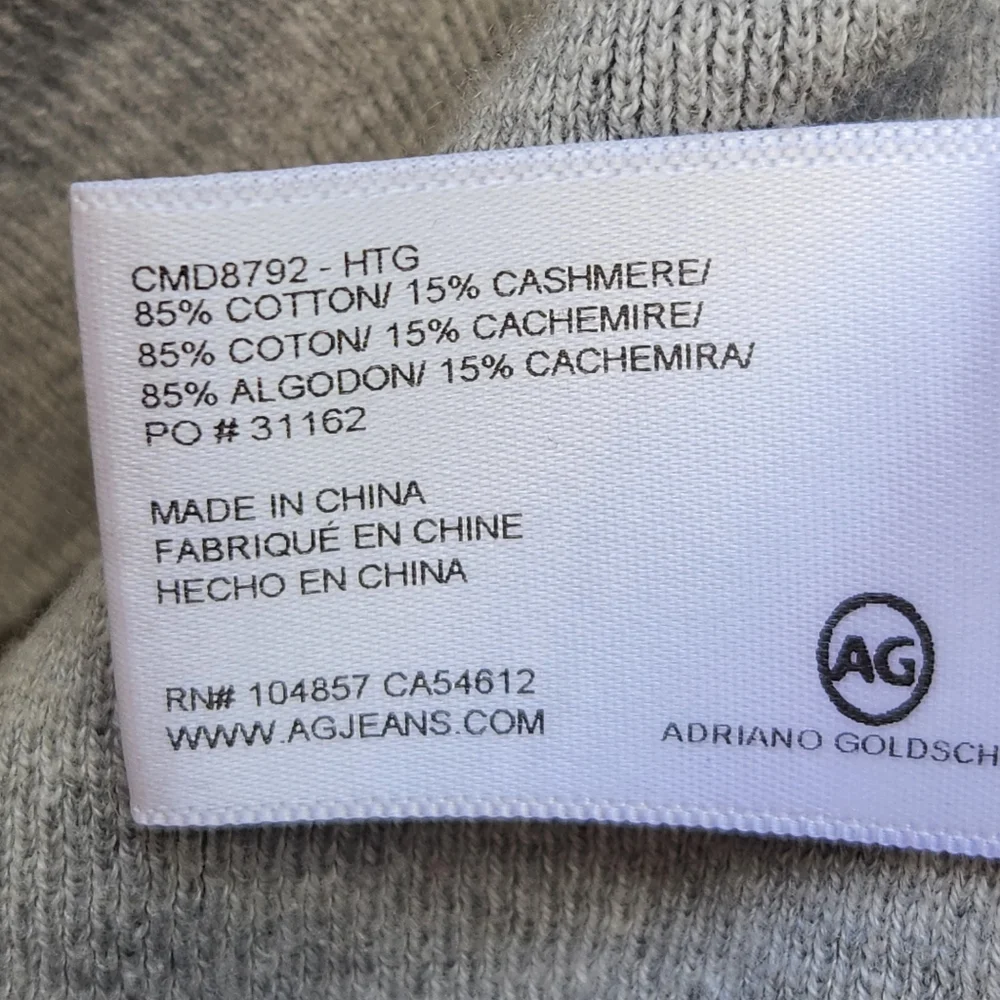 ADRIANO GOLDSHMEID Women's Sweater Medium Gray Wool Blend Pullover Quiet Luxury - Picture 5 of 12
